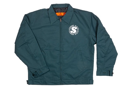 SUNDAY DWIGHT CHORE JACKET Spruce Green with White Ink (M / L / XL)